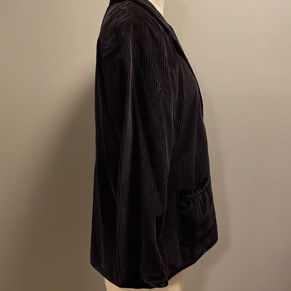 J Jill long sleeve corduroy blazer dark plum - Picture 5 of 7